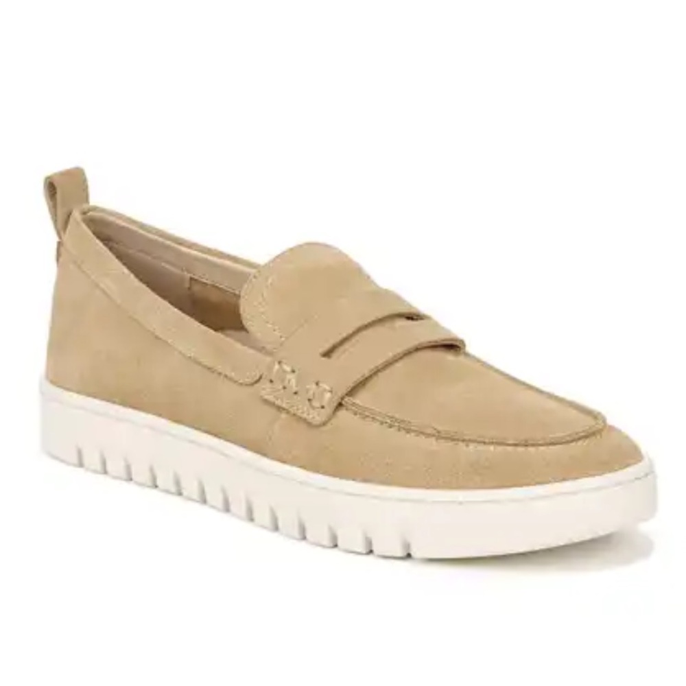 Vionic Uptown Women's Slip-On Loafer Moc Casual Shoes Tan Suede‎ Size 11 Office